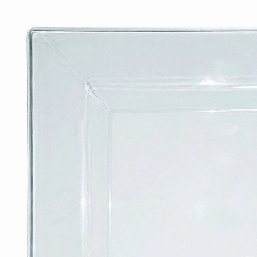 Party Plates * | Best Deal Kaya Collection 8 Clear Square Plastic Appetizer/ Salad Plates (120 Plates)