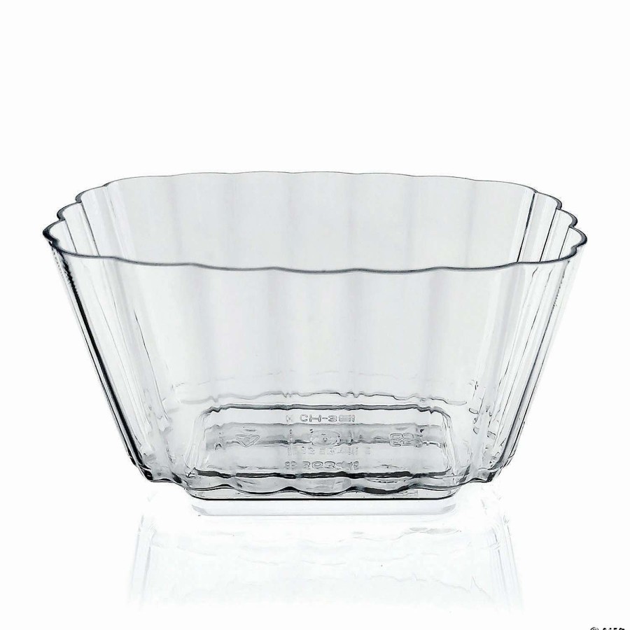 Serveware * | Coupon Clear Fluted Rectangular Disposable Plastic Pudding Cups (132 Cups)