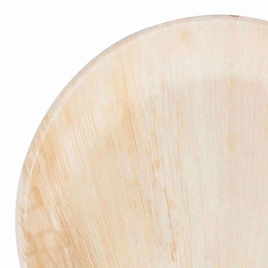 Party Plates * | Cheapest Kaya Collection 5 Round Palm Leaf Eco Friendly Disposable Pastry Plates (100 Plates)