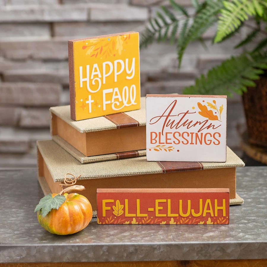 Serveware * | Outlet Religious Fall Tabletop Signs 3 Pc.