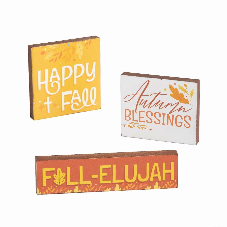 Serveware * | Outlet Religious Fall Tabletop Signs 3 Pc.