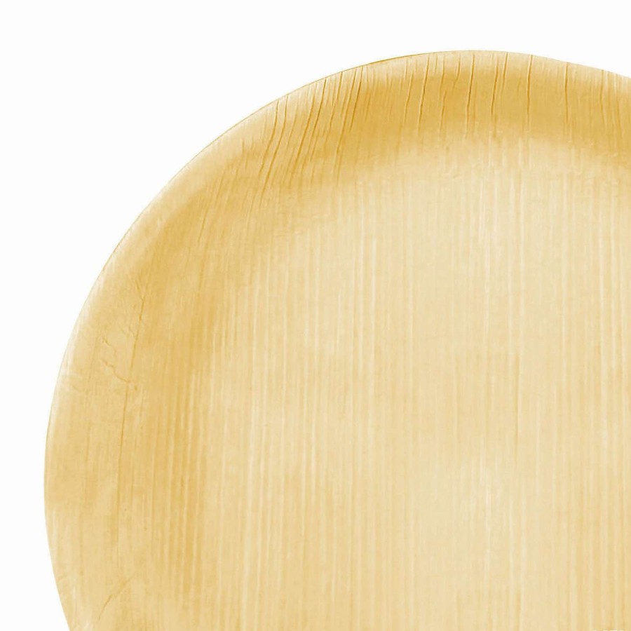 Party Plates * | Buy 8 Round Palm Leaf Eco Friendly Disposable Salad Plates (75 Plates)