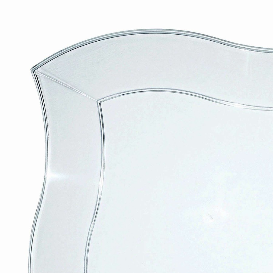 Party Plates * | Buy Kaya Collection 7 Clear Wave Plastic Appetizer/Salad Plates (120 Plates)