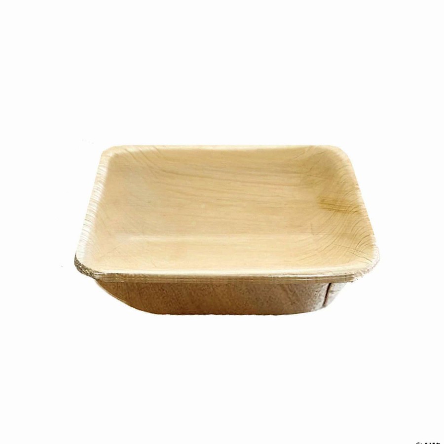 Bowls * | Deals 2.8 Square Palm Leaf Eco Friendly Mini Disposable Bowls (75 Bowls)