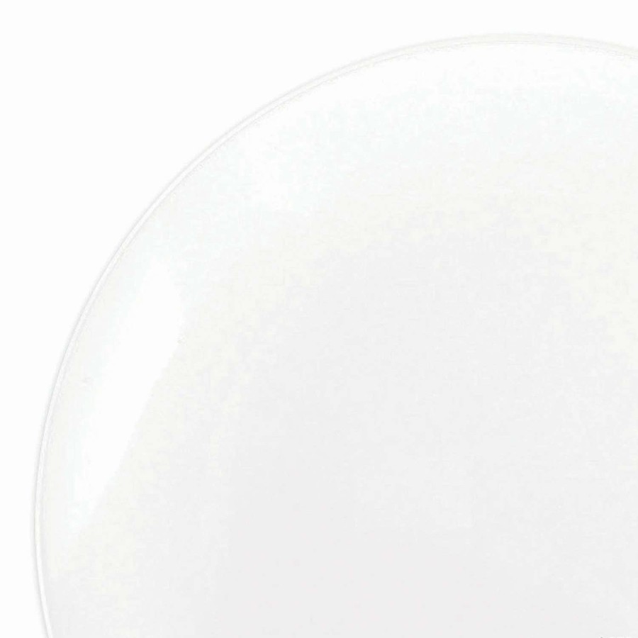 Party Plates * | Cheap Premium 10.25 Solid White Organic Round Disposable Plastic Dinner Plates (120 Plates)