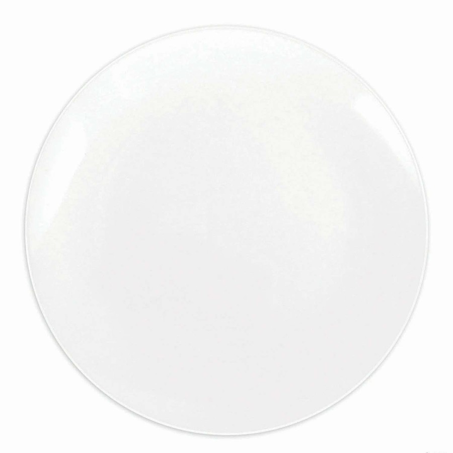 Party Plates * | Cheap Premium 10.25 Solid White Organic Round Disposable Plastic Dinner Plates (120 Plates)