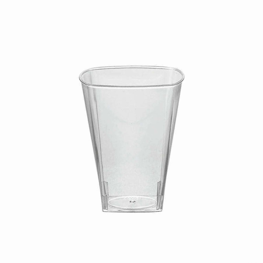 Drinkware * | Best Reviews Of Bulk Kaya Collection 8 Oz. Clear Square Plastic Cups 336 Pc.