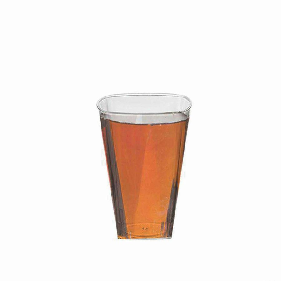 Drinkware * | Best Reviews Of Bulk Kaya Collection 8 Oz. Clear Square Plastic Cups 336 Pc.