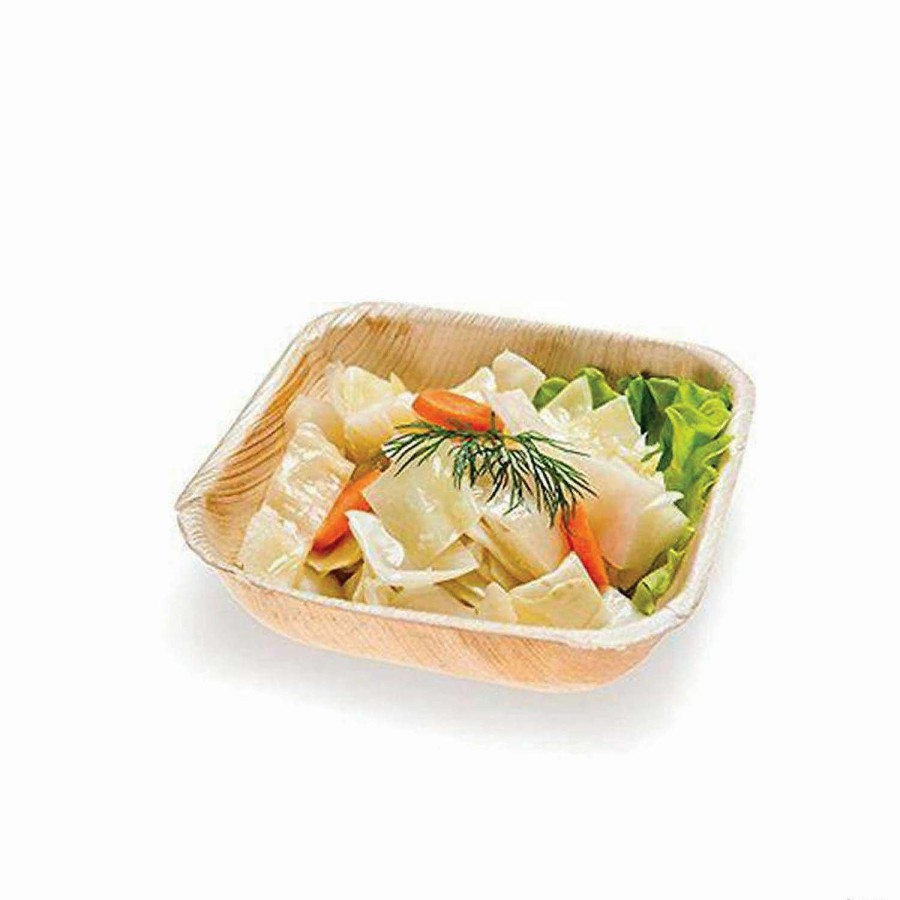 Bowls * | Coupon 8 Oz. Square Palm Leaf Eco Friendly Disposable Soup Bowls (100 Bowls)