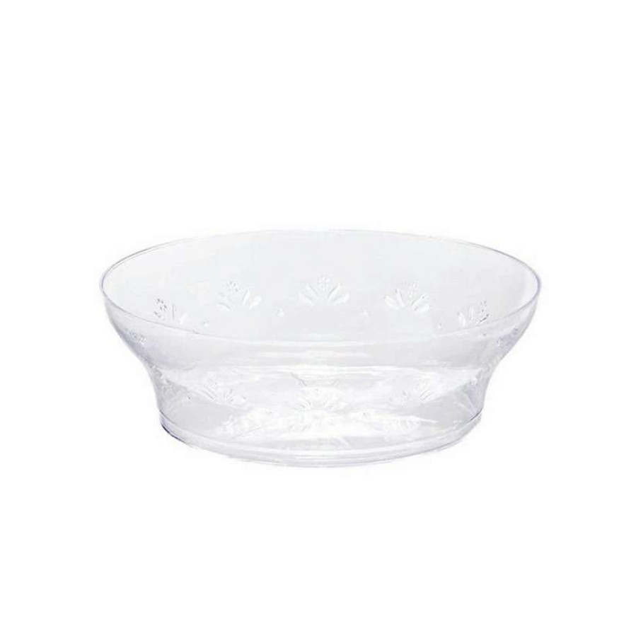 Bowls * | Top 10 10 Oz. Clear Floral Round Disposable Plastic Soup Bowls (240 Bowls)