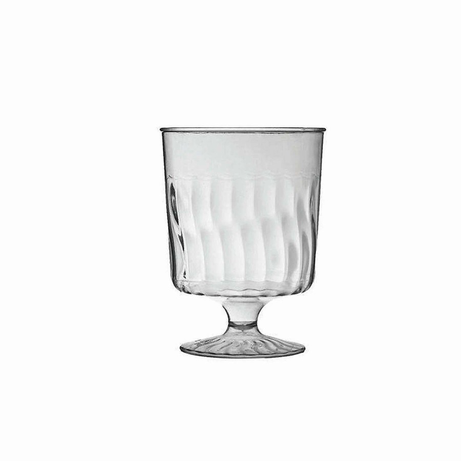 Drinkware * | Best Pirce Kaya Collection 8 Oz. Clear Plastic Pedestal Wine Glasses (240 Glasses)