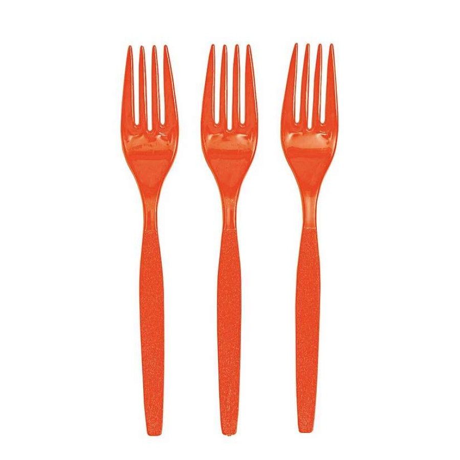 Cutlery * | Discount Bulk Solid Color Plastic Forks 50 Ct.