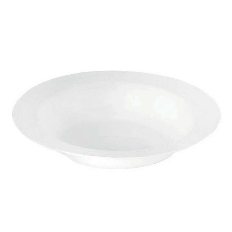 Bowls * | Best Reviews Of 7.5 Solid White Edge Rim Round Disposable Plastic Soup Bowls (70 Bowls)