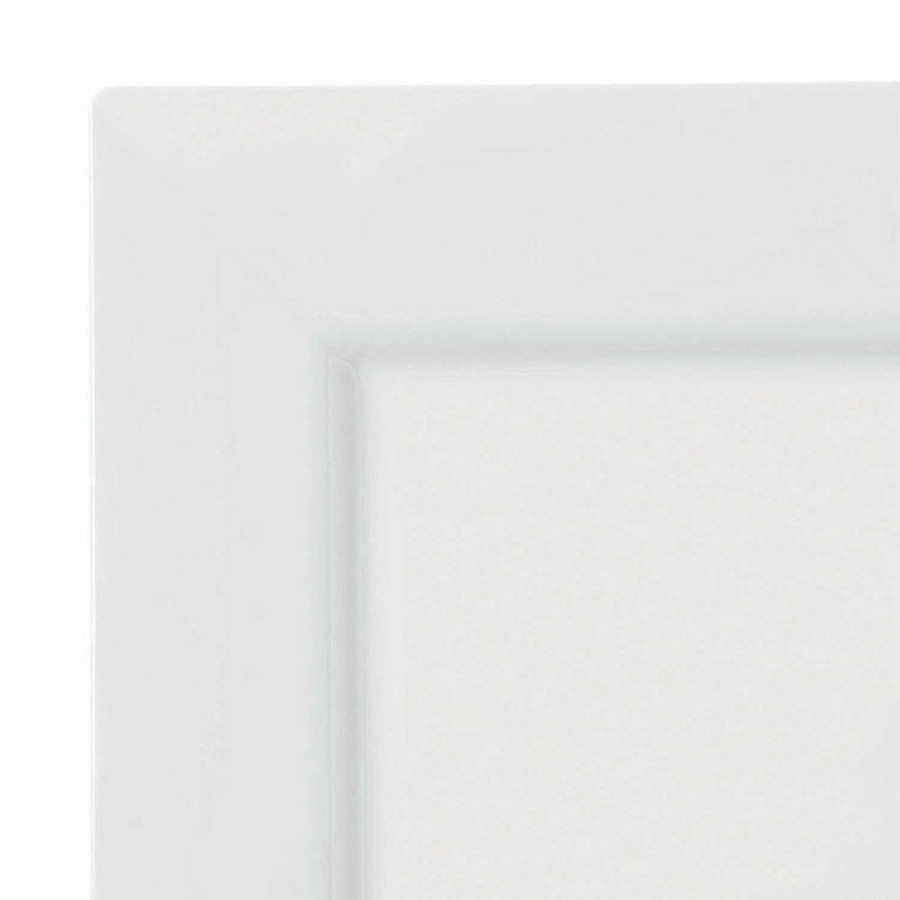 Party Plates * | Best Pirce Kaya Collection 6.5 White Square Plastic Cake Plates (120 Plates)