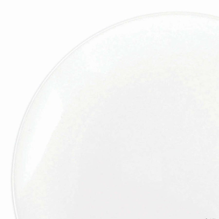 Party Plates * | New Premium 7.5 Solid White Organic Round Disposable Plastic Appetizer/Salad Plates (120 Plates)