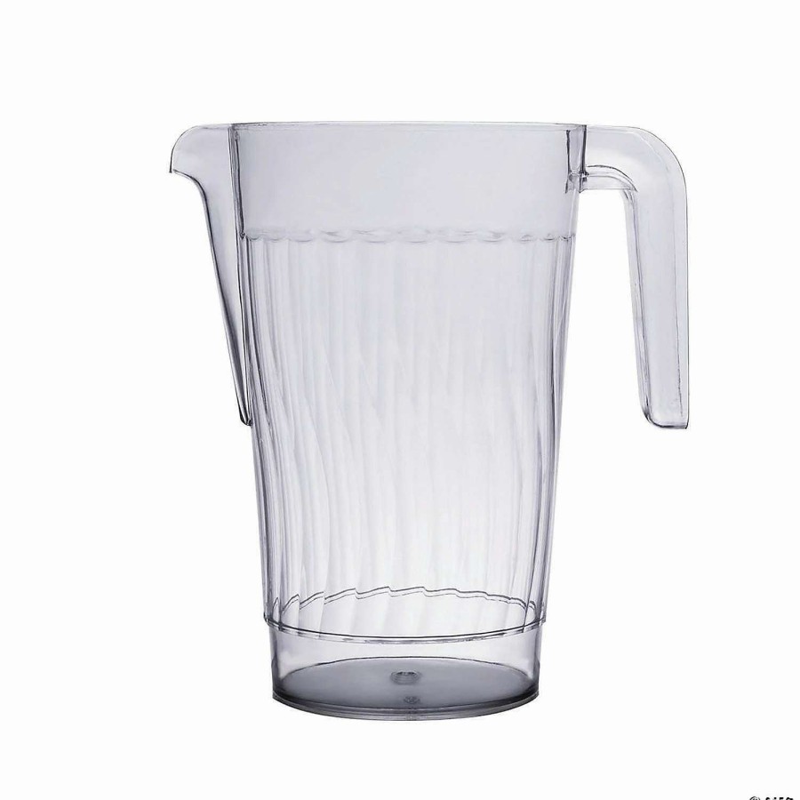 Serveware * | New Kaya Collection 52 Oz. Clear Round Plastic Disposable Pitchers (24 Pitchers)