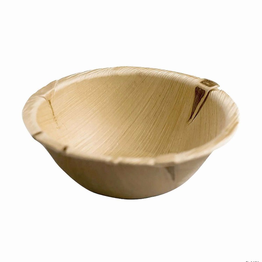 Bowls * | Cheap 6 Round Palm Leaf Eco Friendly Disposable Soup Bowls (75 Bowls)