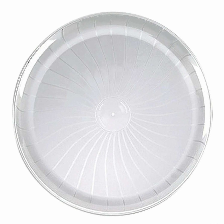 Serveware * | Discount 12 Clear Pavilion Round Disposable Plastic Trays (22 Trays)