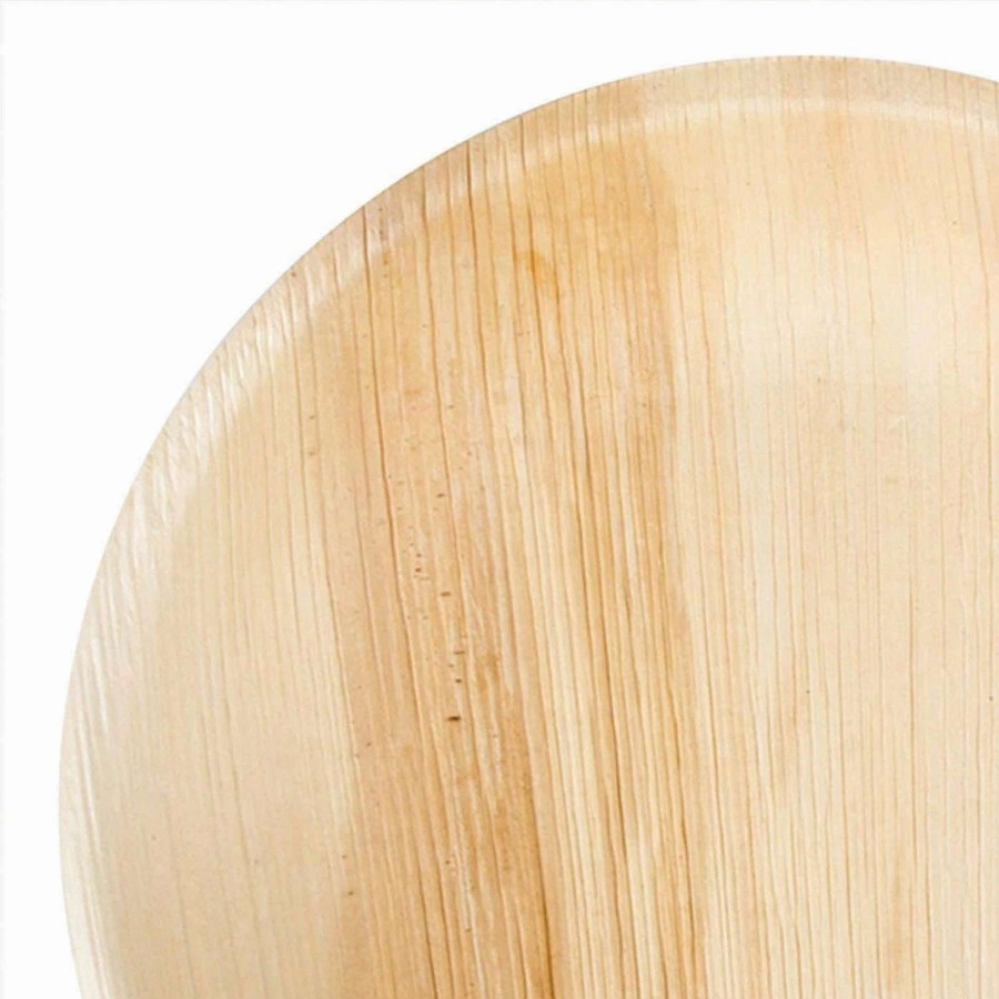 Party Plates * | Deals 7 Round Palm Leaf Eco Friendly Disposable Appetizer/Salad Plates (100 Plates)