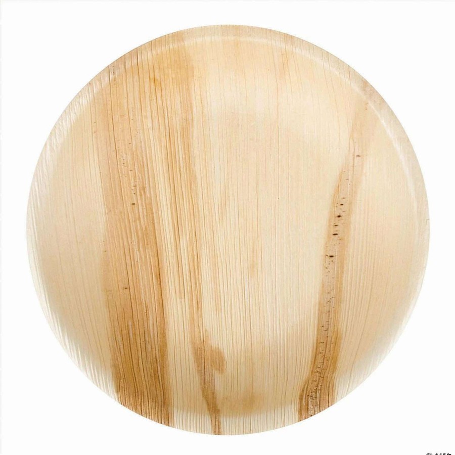 Party Plates * | Deals 7 Round Palm Leaf Eco Friendly Disposable Appetizer/Salad Plates (100 Plates)