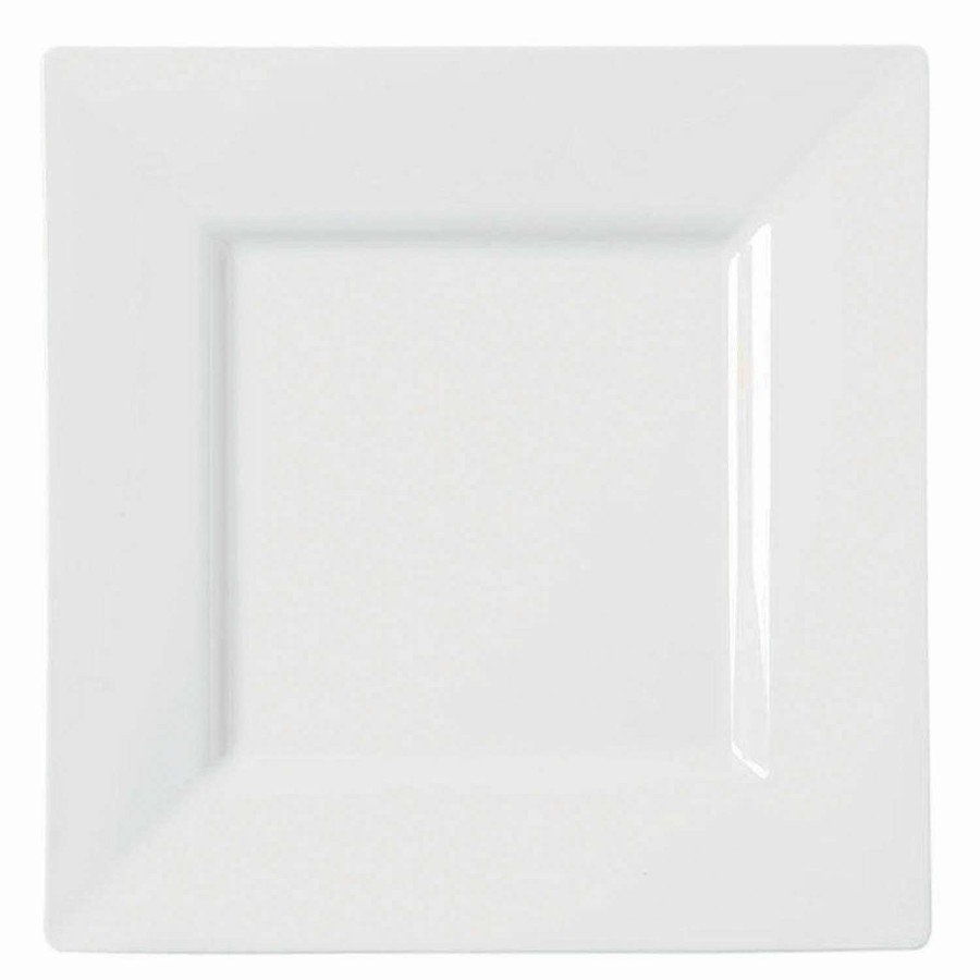 Party Plates * | New Kaya Collection 10.75 White Square Plastic Dinner Plates (120 Plates)