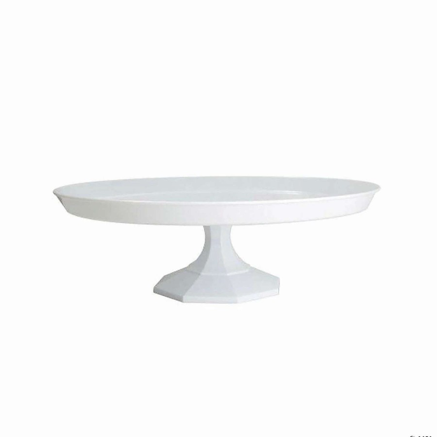 Serveware * | Promo 11.6 White Medium Round Plastic Cake Stands (7 Cake Stands)