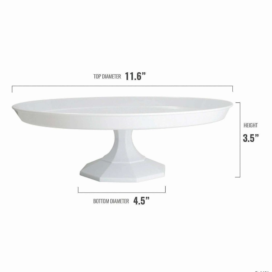 Serveware * | Promo 11.6 White Medium Round Plastic Cake Stands (7 Cake Stands)