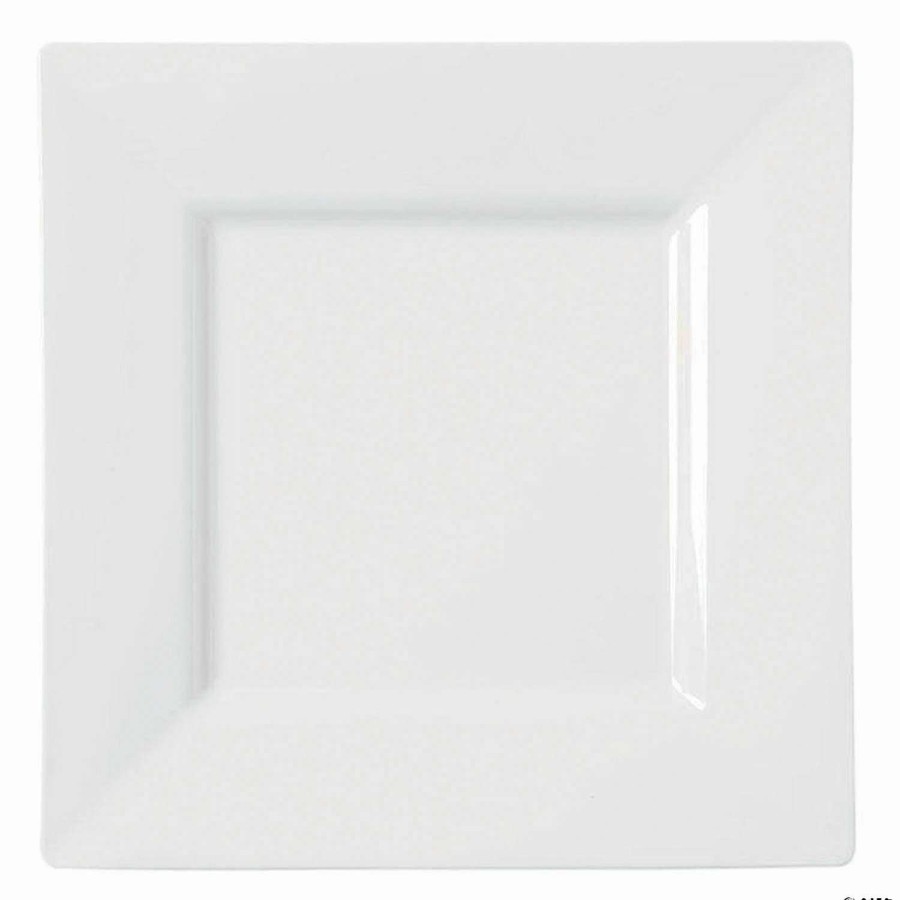 Party Plates * | Best Sale Kaya Collection 4.5 White Square Plastic Pastry Plates (240 Plates)