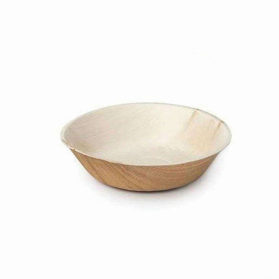 Bowls * | Cheapest 13 Oz. Round Palm Leaf Eco Friendly Disposable Soup Bowls (25 Bowls)