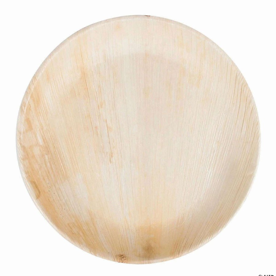 Party Plates * | Best Pirce 10 Round Palm Leaf Eco Friendly Disposable Dinner Plates (25 Plates)