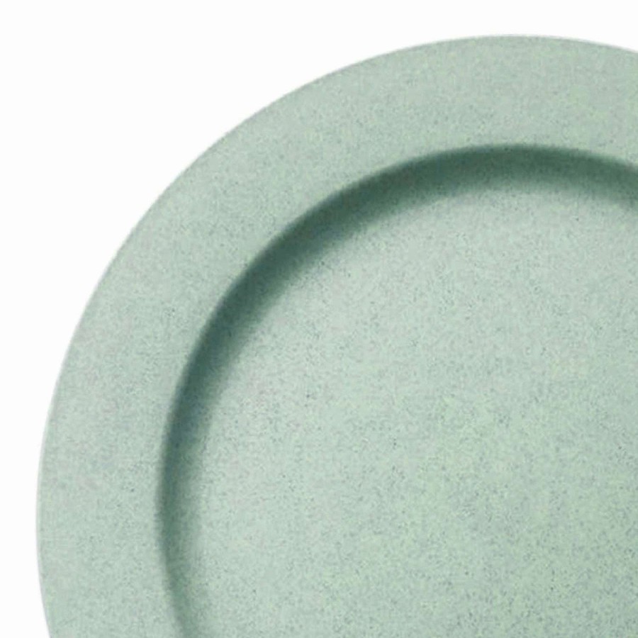 Party Plates * | Outlet 10 Matte Turquoise Round Disposable Plastic Dinner Plates (120 Plates)