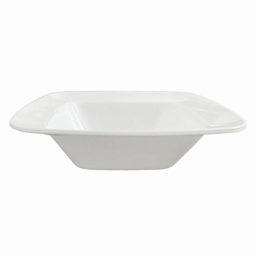 Bowls * | New 12 Oz. Solid White Rounded Square Disposable Plastic Soup Bowls (120 Bowls)