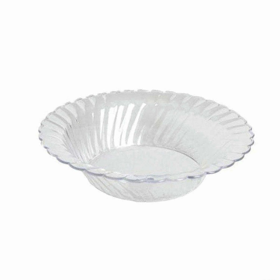 Bowls * | Brand New Kaya Collection 12 Oz. Clear Flair Plastic Soup Bowls (180 Bowls)