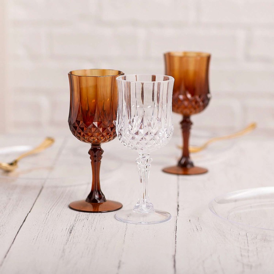 Drinkware * | Promo Patterned Plastic Wine Glasses 12 Ct.