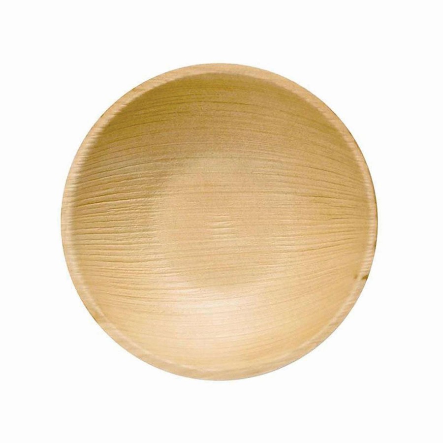 Bowls * | Brand New Kaya Collection 5 Round Palm Leaf Eco Friendly Disposable Soup Bowls (100 Bowls)