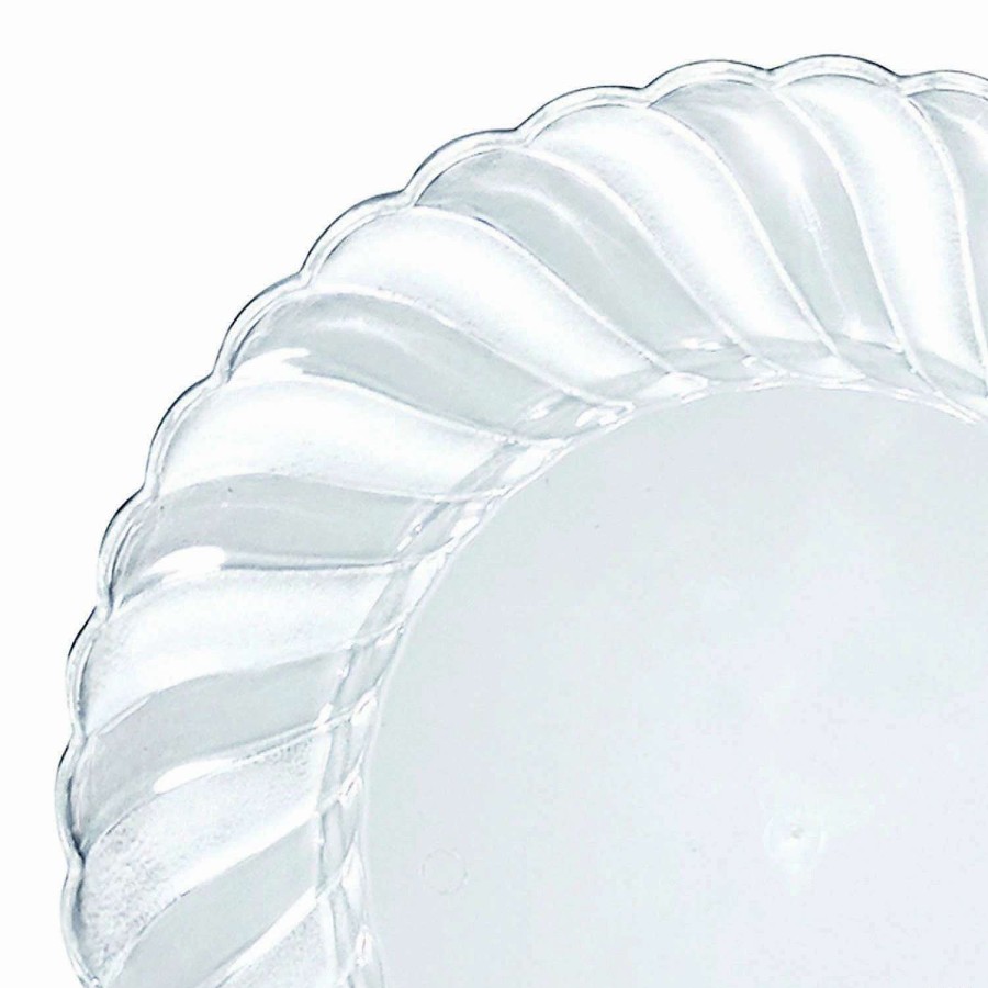 Party Plates * | Best Pirce Kaya Collection 9 Clear Flair Plastic Buffet Plates (180 Plates)