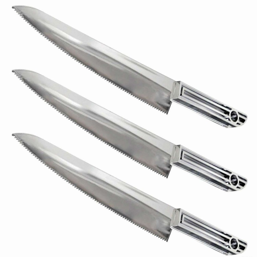 Serveware * | Best Sale Kaya Collection Silver Disposable Plastic Serving Knives (48 Knives)