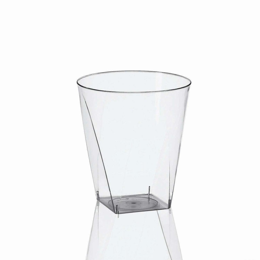 Drinkware * | Budget Premium 2 Oz. Clear Square Bottom Disposable Plastic Shot Cups (500 Cups)