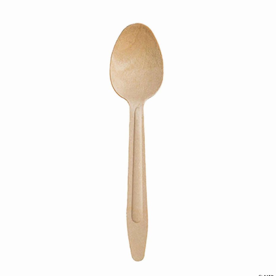 Cutlery * | Outlet Natural Birch Eco Friendly Disposable Dinner Spoons (250 Spoons)