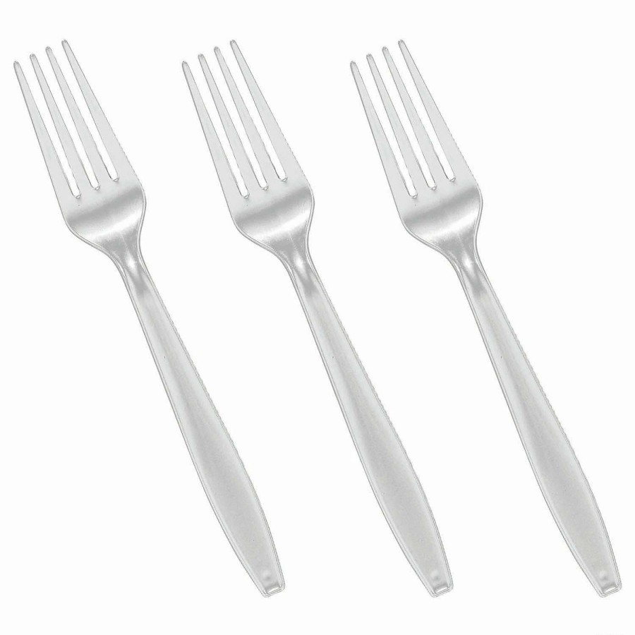 Cutlery * | Deals Clear Plastic Disposable Forks (1000 Forks)