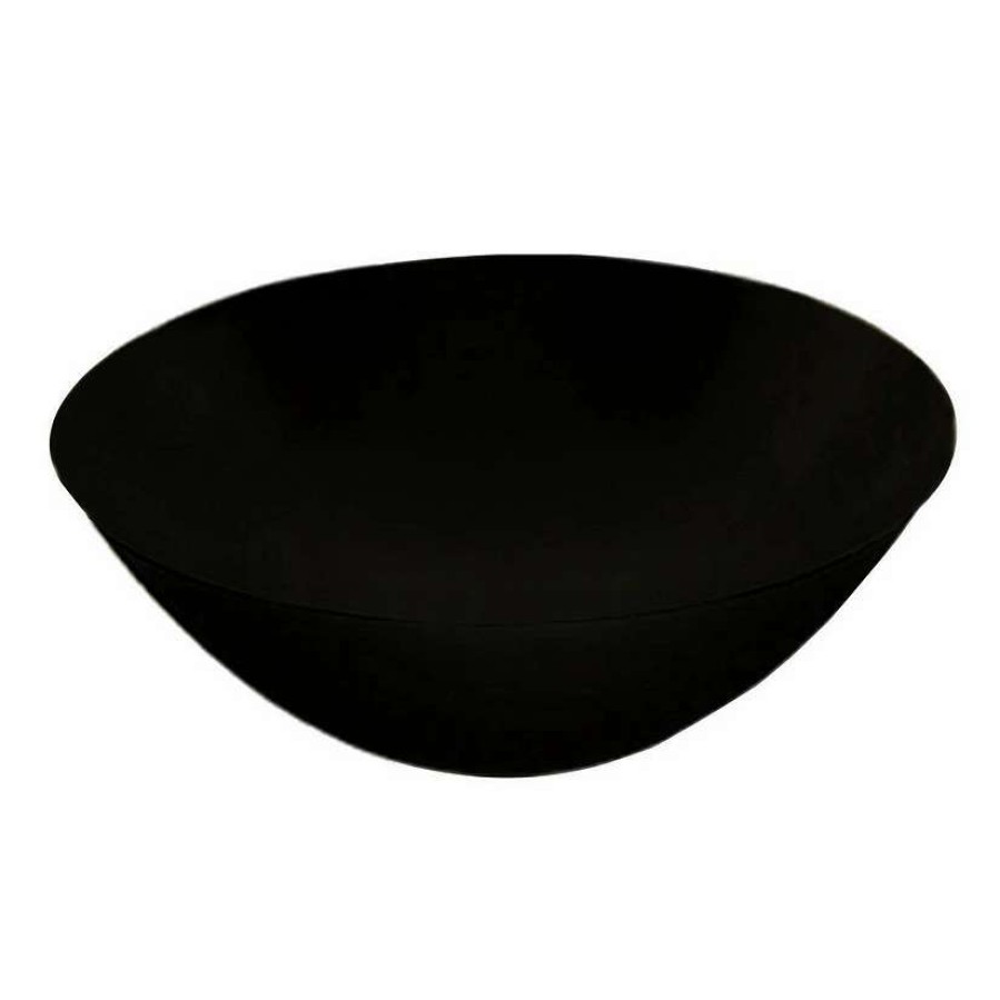 Bowls * | Best Deal 100 Oz. Solid Black Organic Round Disposable Plastic Bowls (14 Bowls)