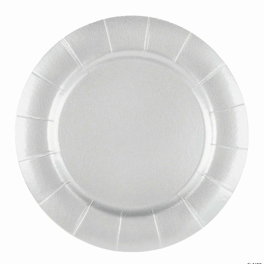 Party Plates * | Best Reviews Of 13 White Round Disposable Paper Charger Plates (120 Plates)