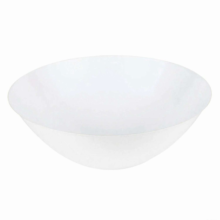 Bowls * | Hot Sale 32 Oz. Solid White Organic Round Disposable Plastic Bowls (60 Bowls)