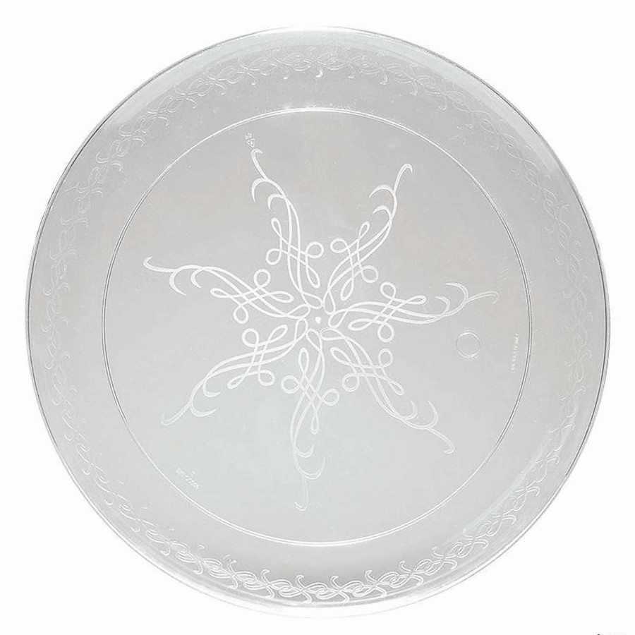 Party Plates * | Best Pirce Kaya Collection 10 Clear With Scroll Plastic Dinner Plates (240 Plates)