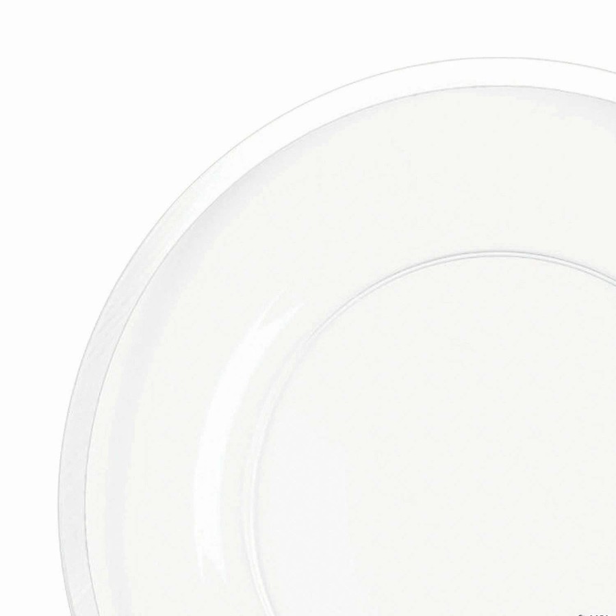 Party Plates * | Cheapest 13 Clear Round Disposable Plastic Charger Plates (25 Plates)