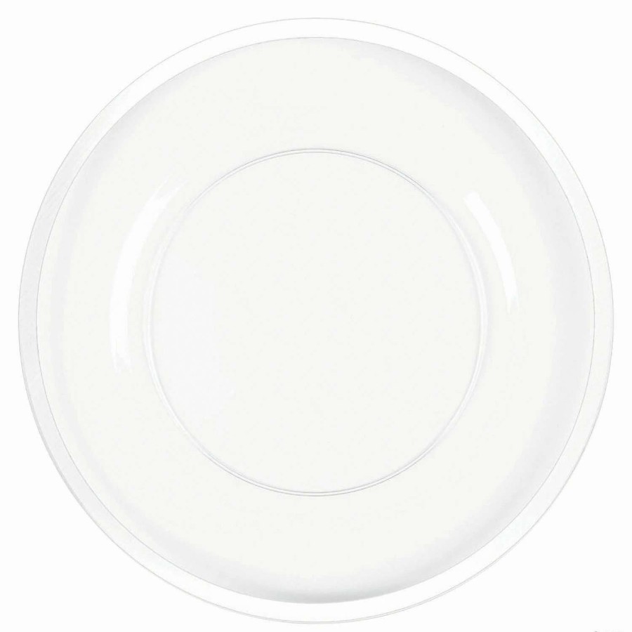 Party Plates * | Cheapest 13 Clear Round Disposable Plastic Charger Plates (25 Plates)