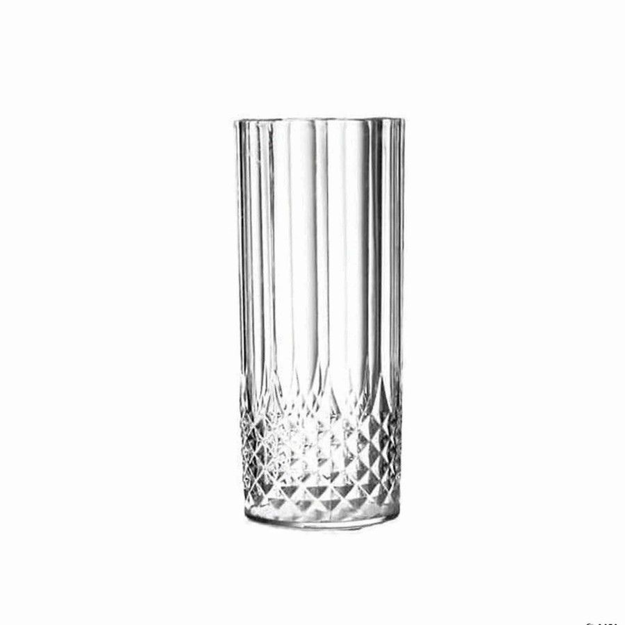 Drinkware * | New Kaya Collection 14 Oz. Clear Crystal Cut High Ball Plastic Glasses (48 Glasses)