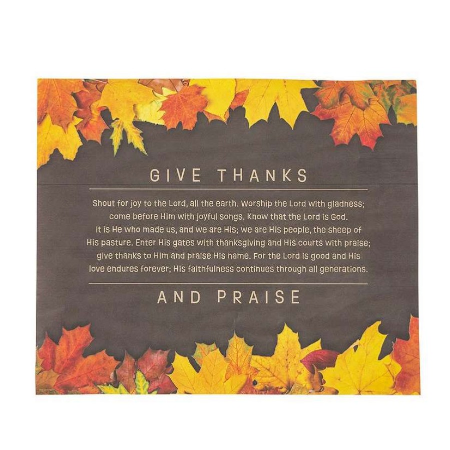 Table Covers * | Hot Sale Thanksgiving Prayer Paper Placemats 25 Pc.