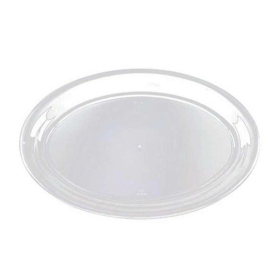 Serveware * | Cheap Premium 16 X 11 Clear Oval Disposable Plastic Trays (24 Trays)