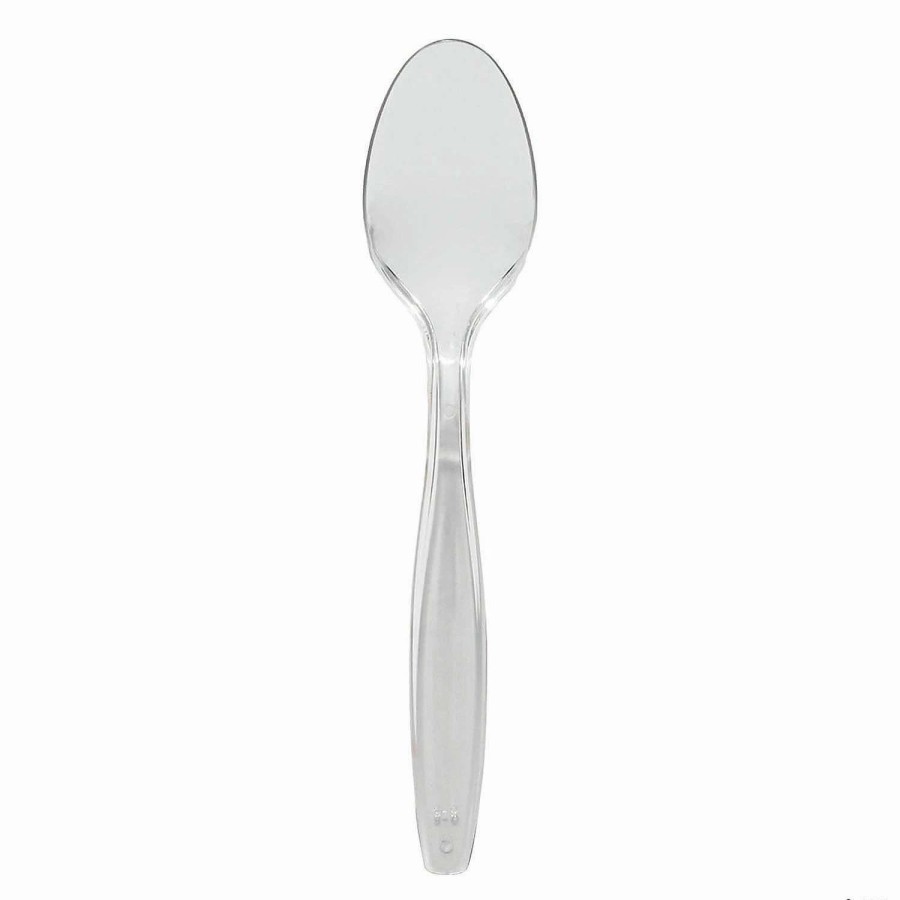 Cutlery * | Flash Sale Clear Plastic Disposable Spoons (600 Spoons)